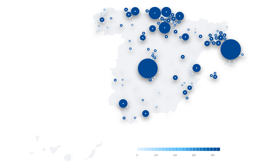 mapa de origen de la ayuda